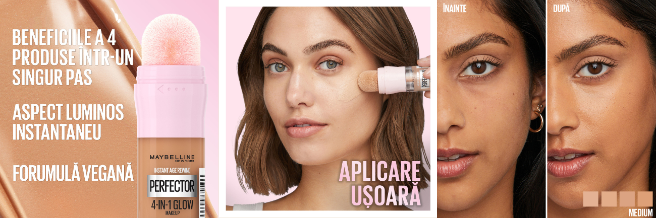 Iluminator Instant Anti Age Perfector  4 in 1 Glow, 02 Medium, 20 ml, Maybelline